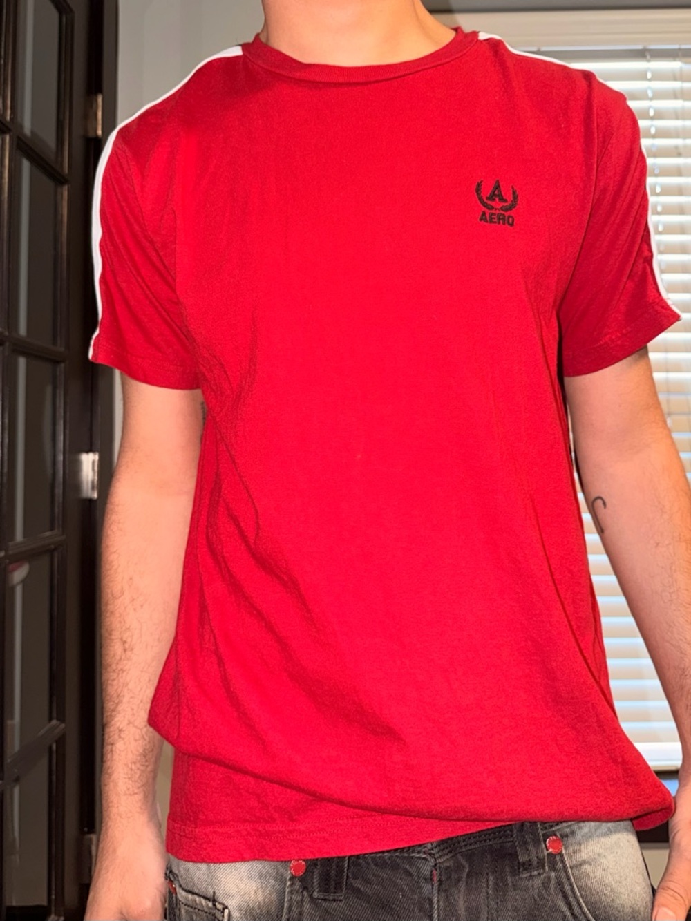 Aeropostale Red Short-Sleeve Crewneck Men's Shirt